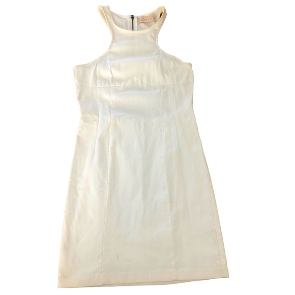 Lulu’s Bodycon Cream Mini Dress with cut out back SZ S - Picture 4 of 13